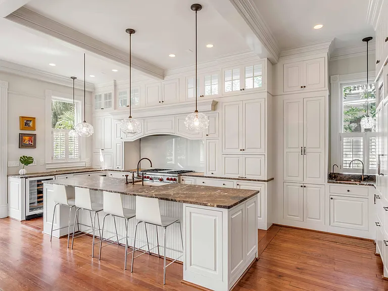 Bright kitchen with large center island
