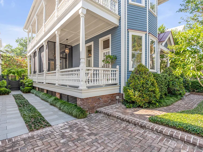 Historic double piazzas and garden walkways